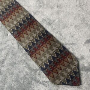 Zinc Tie Mens One Size Multicolor Geometric Silk Wide Handmade Jacquard Necktie